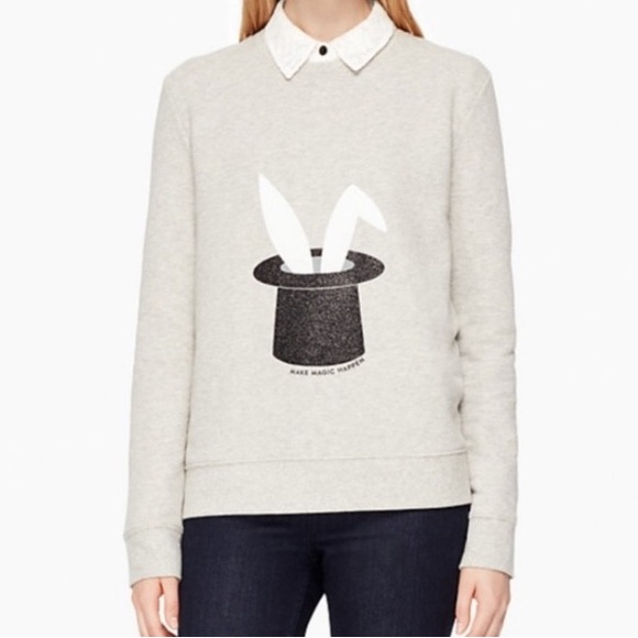 kate spade Tops - Kate Spade Broome Street Make Magic Happen Rabbit Ears Sweatshirt XS